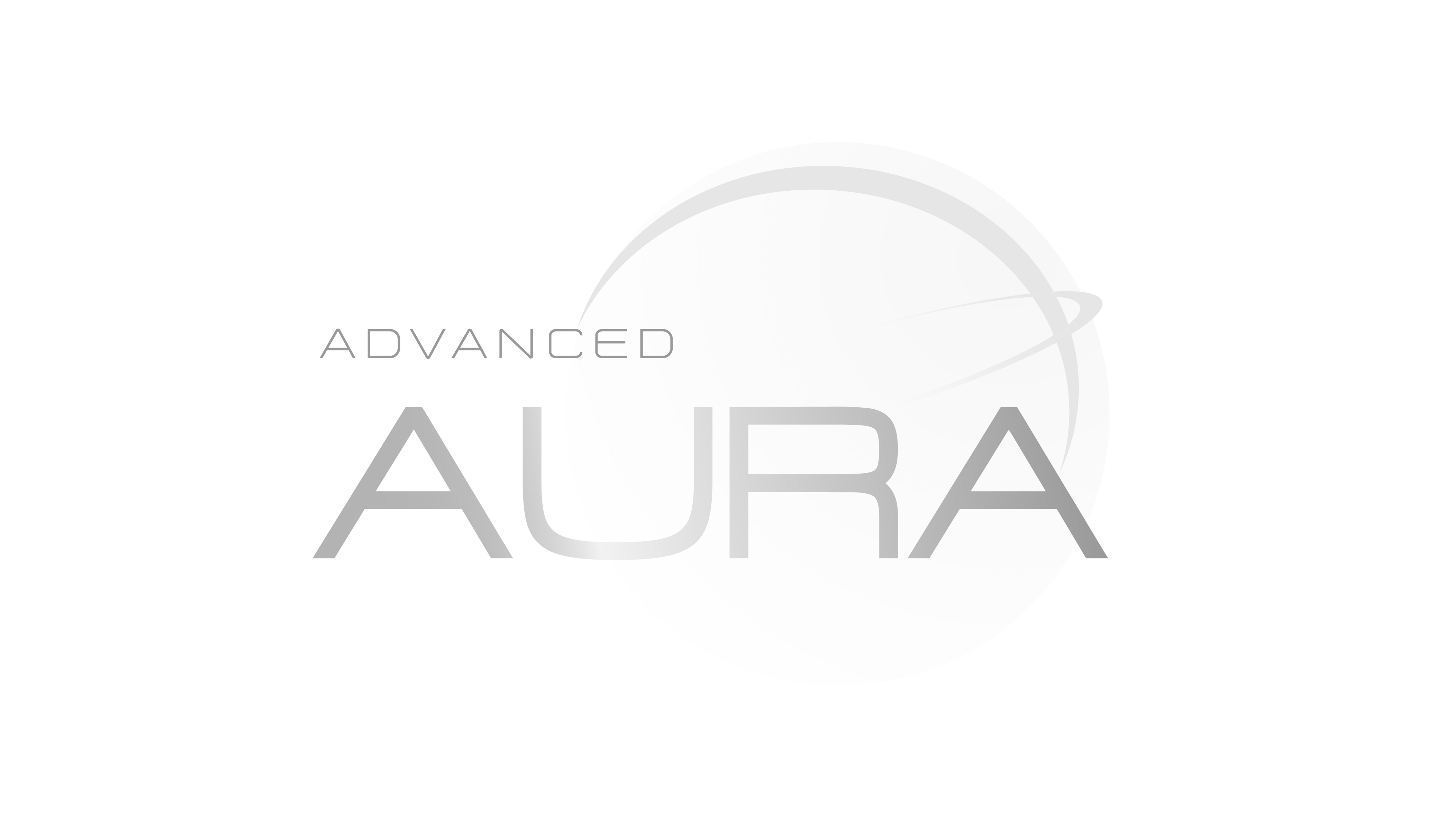 Advanced Aura logo with a tagline describing the brand's commitment to creating intentional, high-quality wellness products backed by research. 